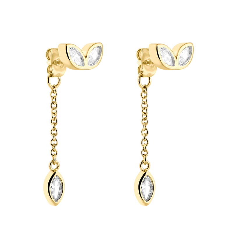 Precious Lotus Ear Studs Gold